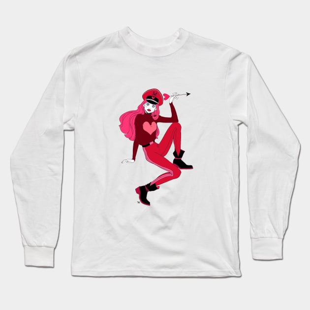 Vee Von Valentine cupid Long Sleeve T-Shirt by DianaVolo